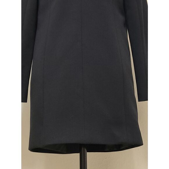 🖤 HALOGEN Open Front Collarless Long Black Blazer Size XS - Picture 3 of 16